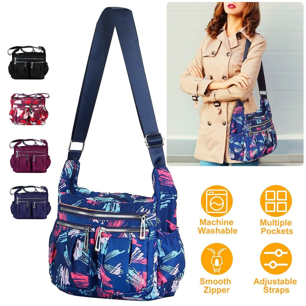 Women Multi-Pocket Shoulder Bag Handbags & Wallets - Tophatter Daily Deals