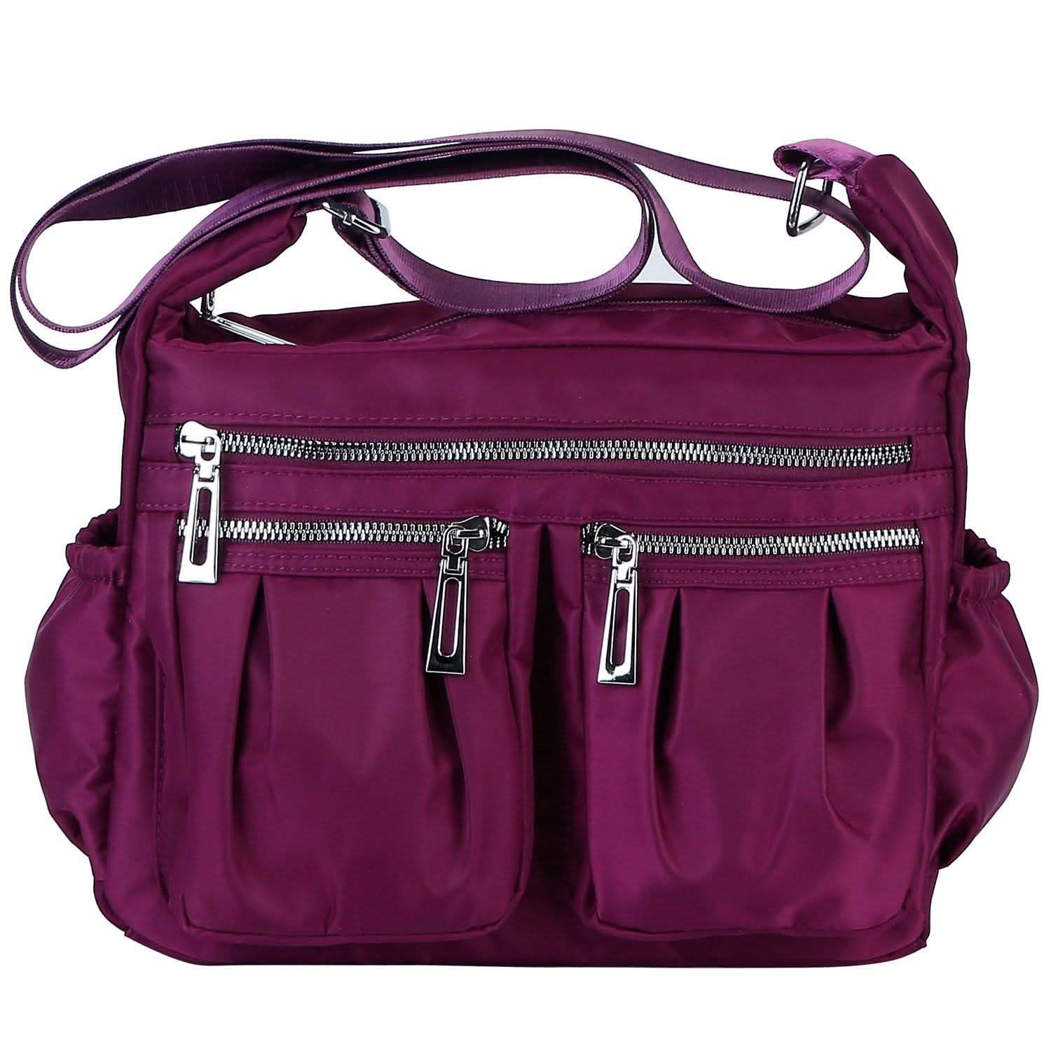 Women Multi-Pocket Shoulder Bag Violet Handbags & Wallets - Tophatter Daily Deals