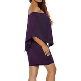 Women Off Shoulder Ruffles Bodycon Mini Dress Women's Dresses - Tophatter Daily Deals