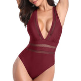 Women One Piece Plunge V Neck Monokini Sexy Hollow Out Swimsuit Women's Swimwear - Tophatter Daily Deals