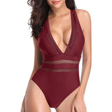 Women One Piece Plunge V Neck Monokini Sexy Hollow Out Swimsuit Women's Swimwear - Tophatter Daily Deals