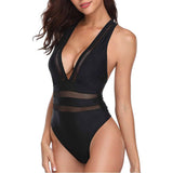 Women One Piece Plunge V Neck Monokini Sexy Hollow Out Swimsuit Women's Swimwear - Tophatter Daily Deals