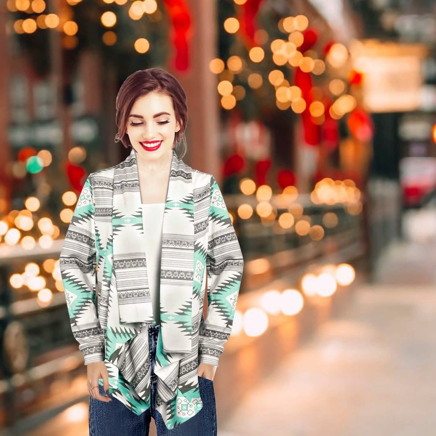 Women Open Front Long Sleeve Cardigan Women's Tops - Tophatter Daily Deals