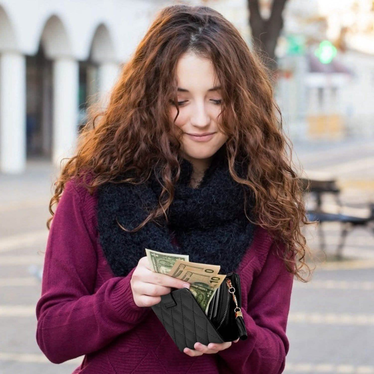 Women PU Leather Clutch Wallet Handbags & Wallets - Tophatter Daily Deals