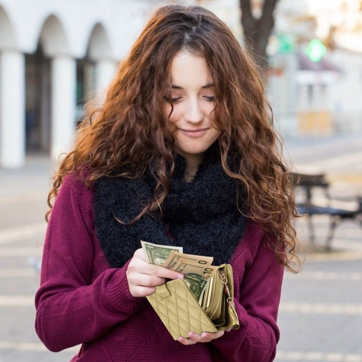 Women PU Leather Clutch Wallet Handbags & Wallets - Tophatter Daily Deals