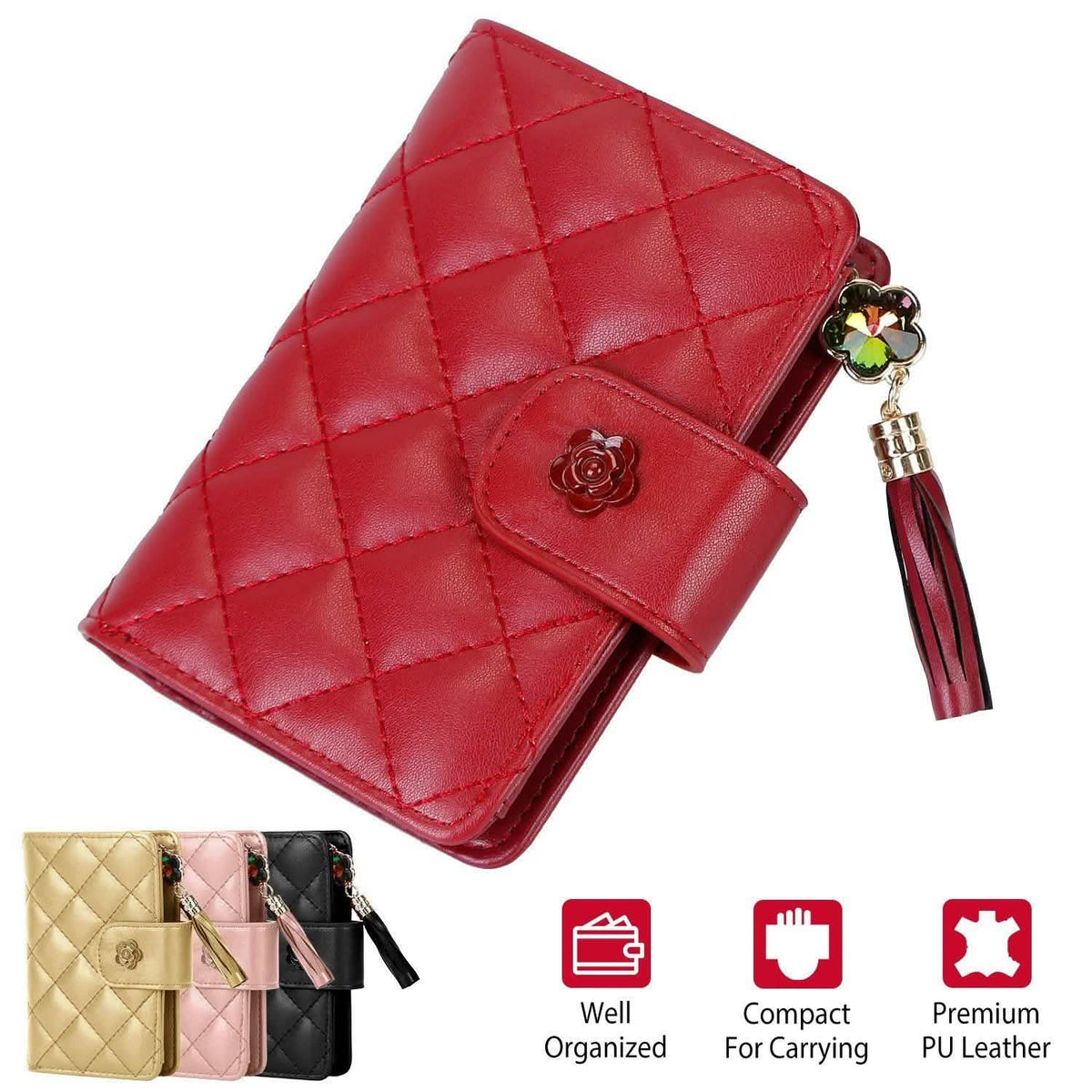 Women PU Leather Clutch Wallet Handbags & Wallets - Tophatter Daily Deals
