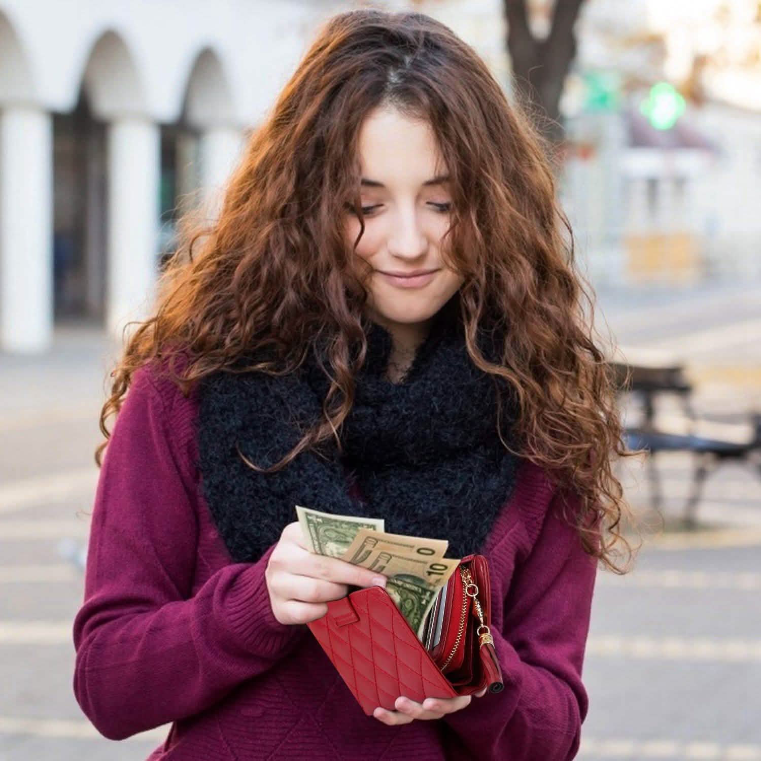 Women PU Leather Clutch Wallet Handbags & Wallets - Tophatter Daily Deals