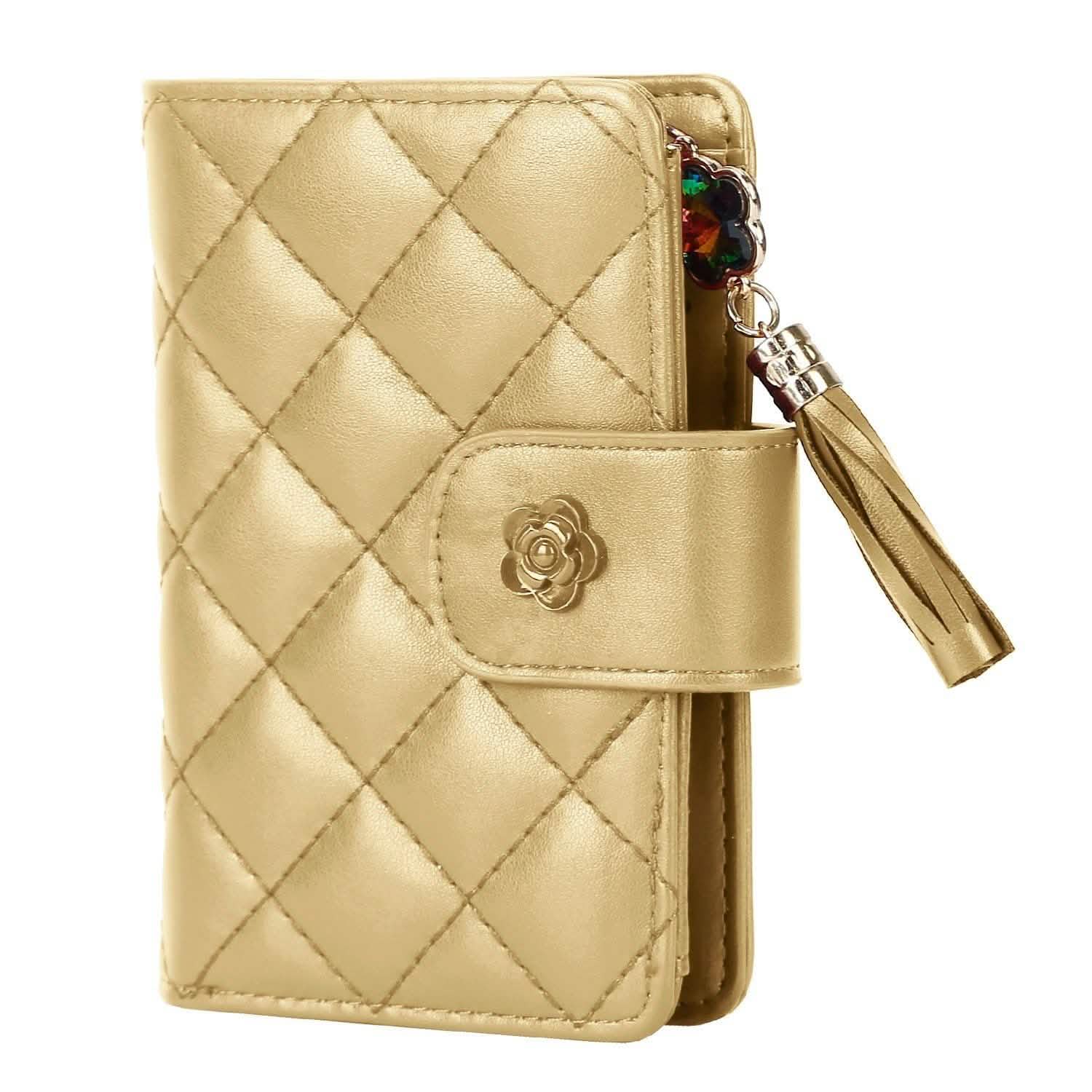 Women PU Leather Clutch Wallet Gold Handbags & Wallets - Tophatter Daily Deals