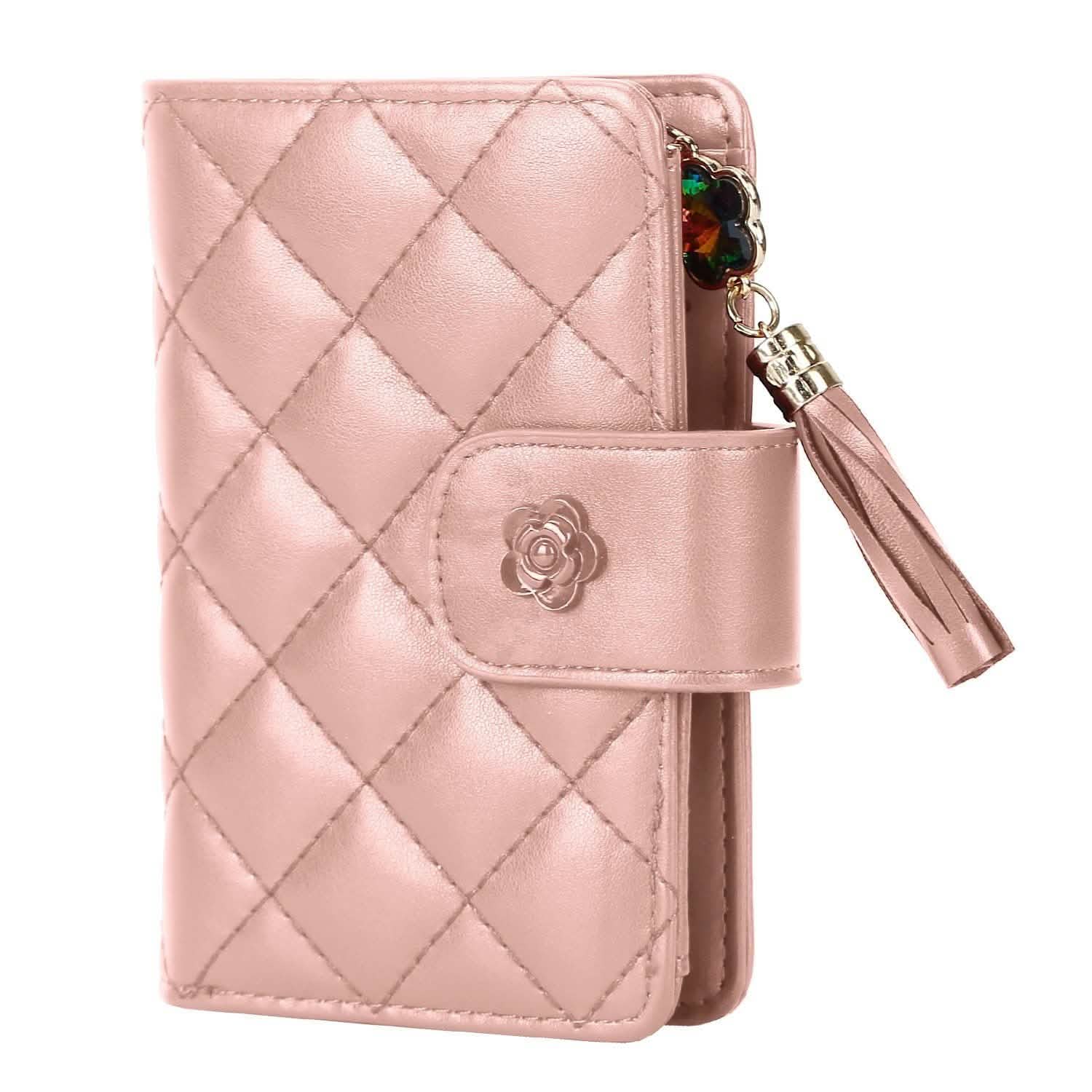 Women PU Leather Clutch Wallet Pink Handbags & Wallets - Tophatter Daily Deals
