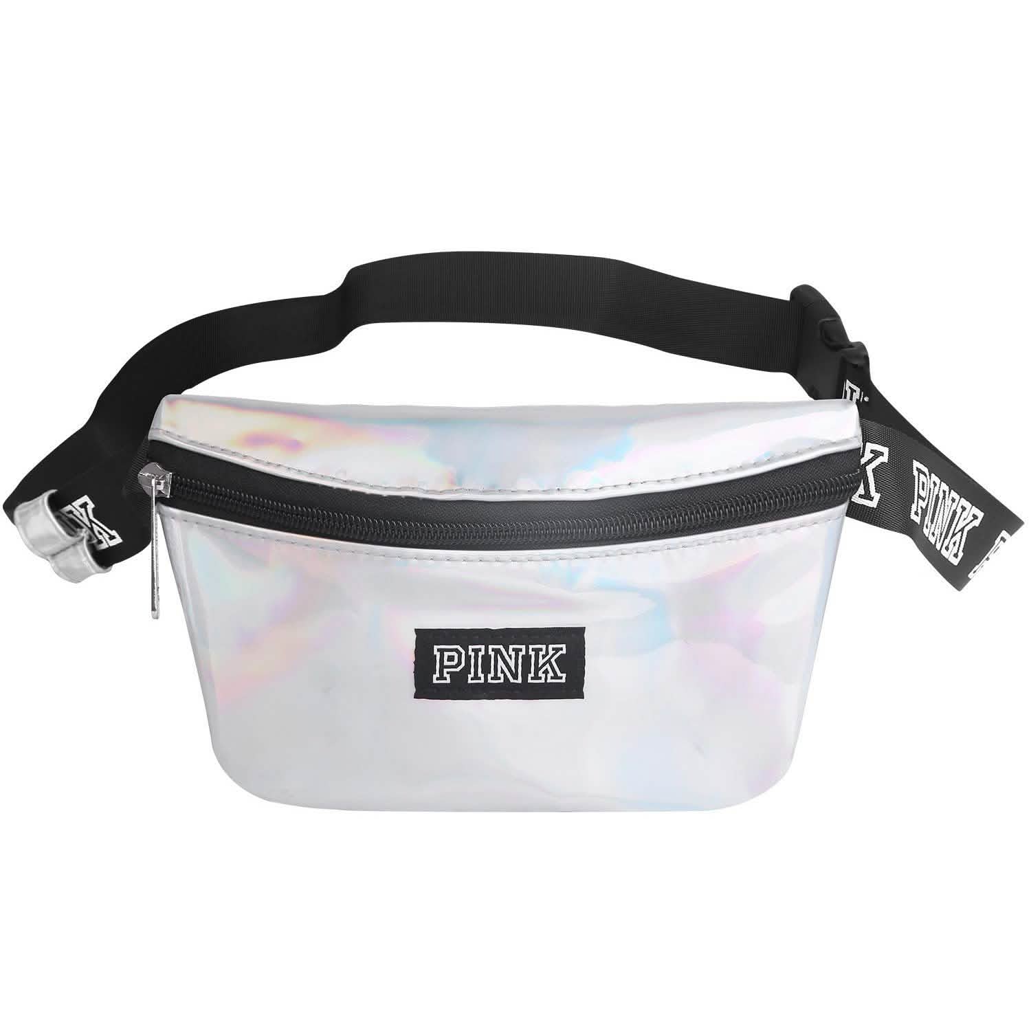 Women Shiny Leather Waist Pack Bag Silver Handbags & Wallets - Tophatter Daily Deals