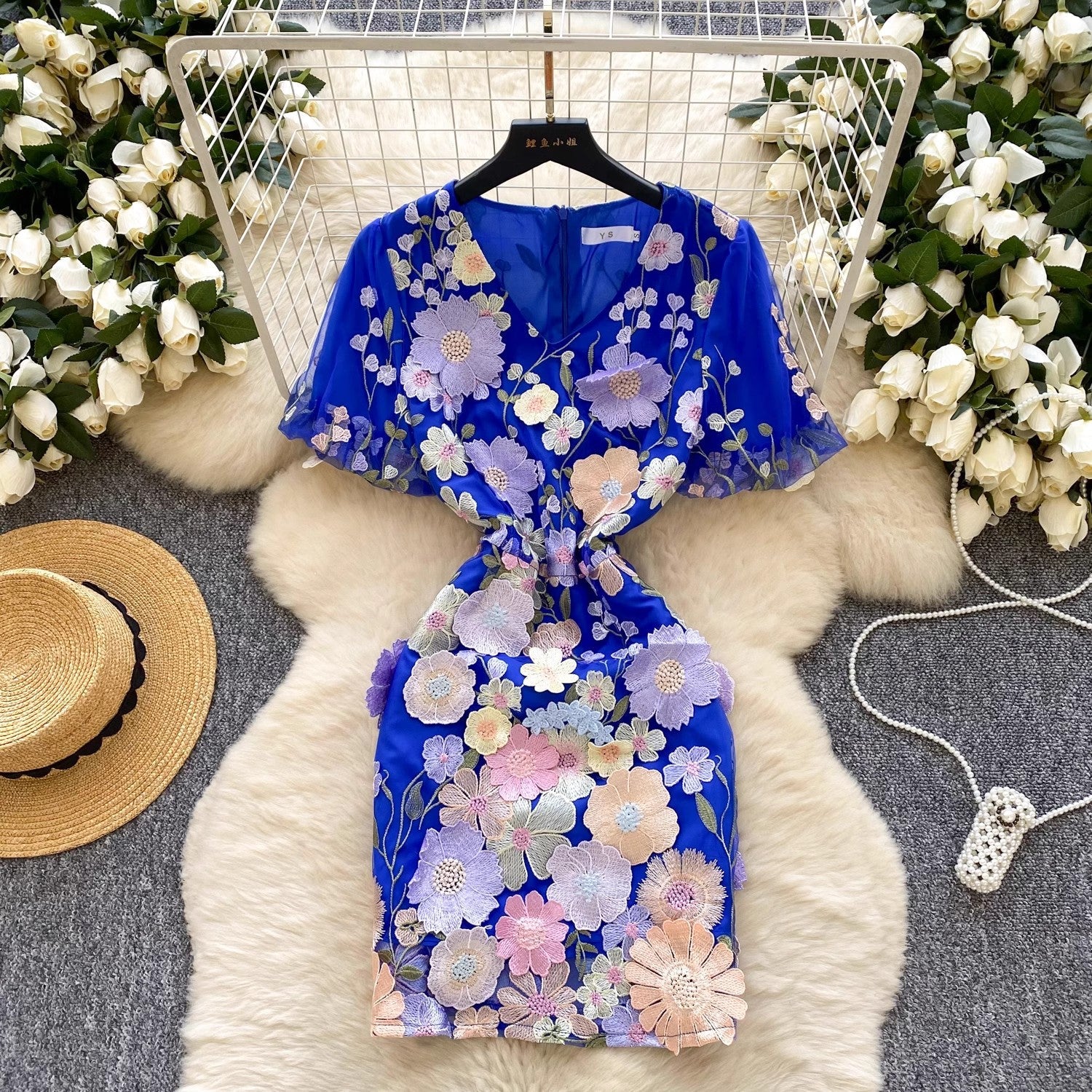 Women Short Sleeve Party Bodycon Prom Dress Blue Mini Dresses - Tophatter Daily Deals
