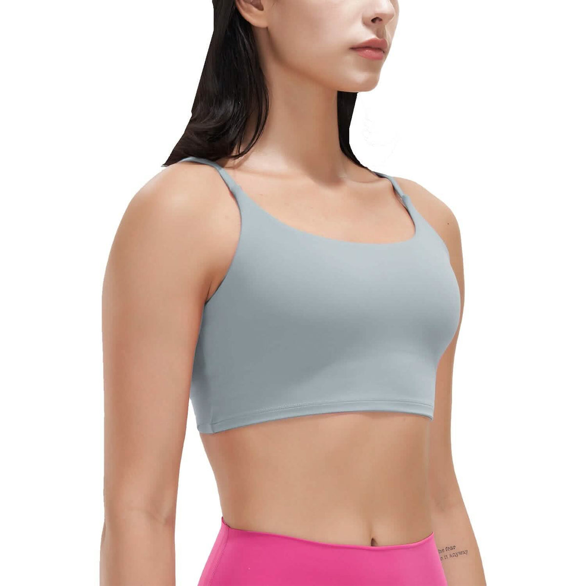 Women Strap Sport Bras Padded Strappy Tank Tops Gray Women's Lingerie - Tophatter Daily Deals