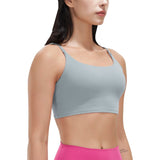Women Strap Sport Bras Padded Strappy Tank Tops Gray Women's Lingerie - Tophatter Daily Deals