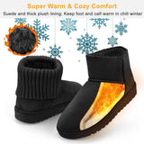 Women Suede Mid-Calf Snow Boot with Anti-slip Rubber Base Women's Shoes - Tophatter Daily Deals