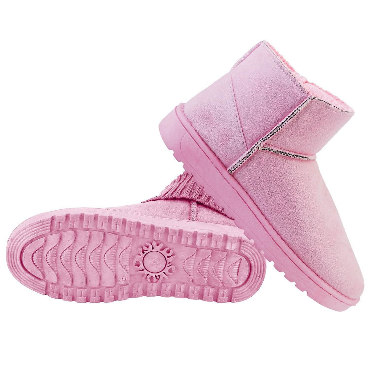 Women Suede Mid-Calf Snow Boot with Anti-slip Rubber Base Women's Shoes - Tophatter Daily Deals