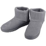Women Suede Mid-Calf Snow Boot with Anti-slip Rubber Base Gray Women's Shoes - Tophatter Daily Deals