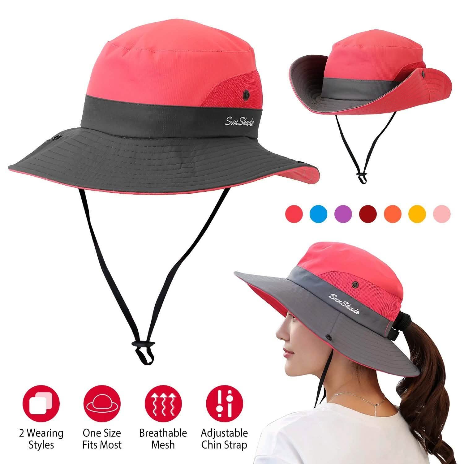 Women Summer Sun Bucket Hats Foldable Hats - Tophatter Daily Deals