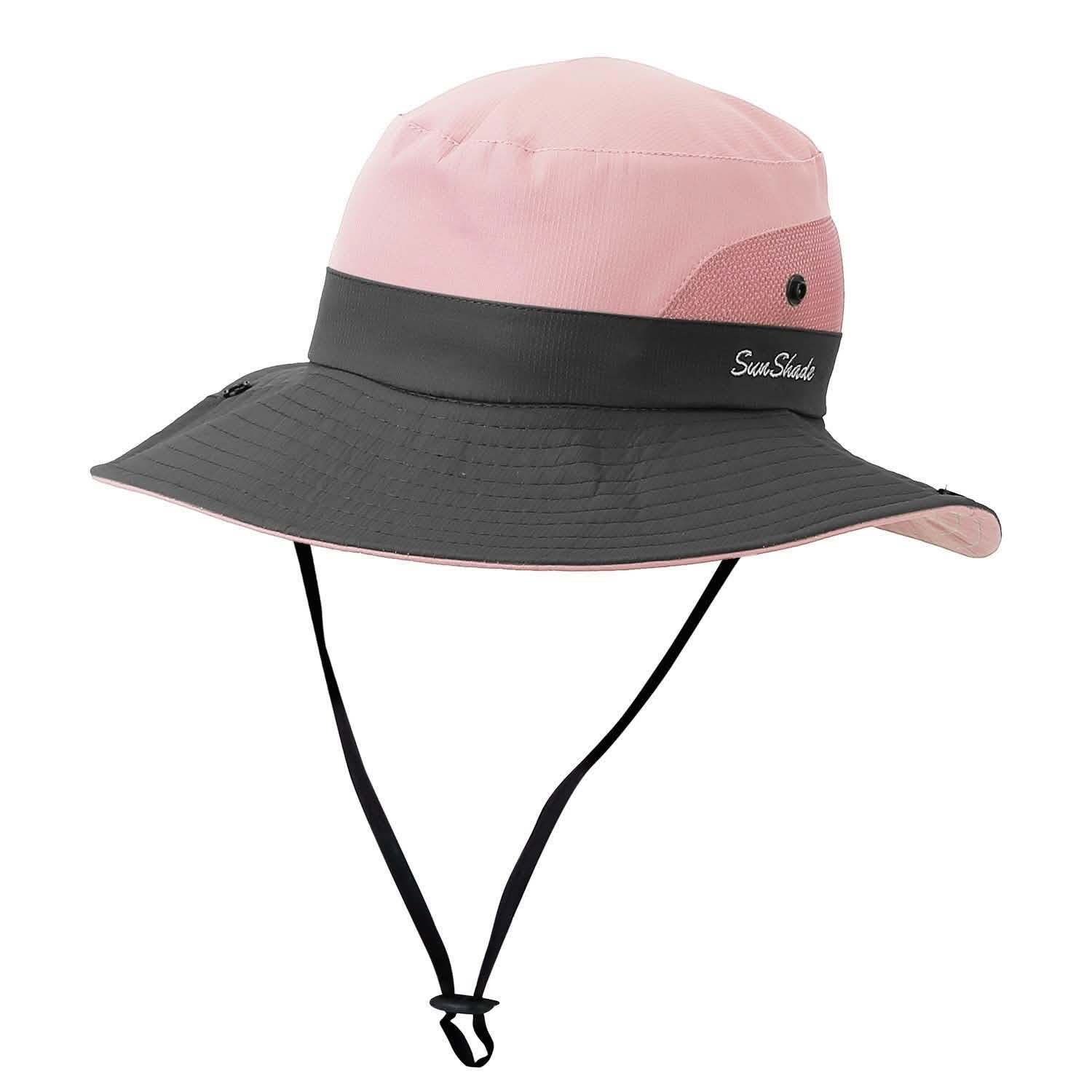 Women Summer Sun Bucket Hats Foldable Pink Hats - Tophatter Daily Deals