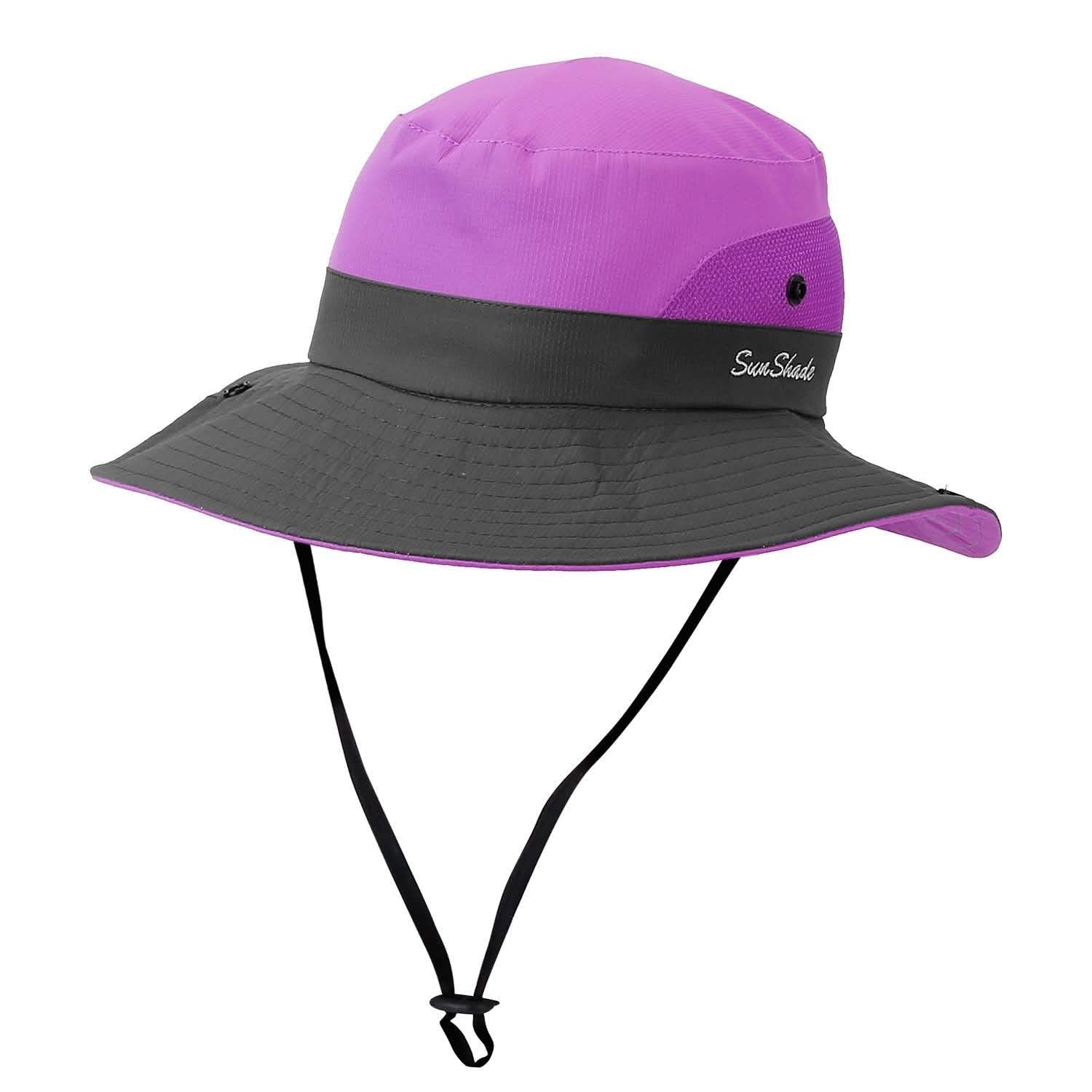 Women Summer Sun Bucket Hats Foldable Purple Hats - Tophatter Daily Deals