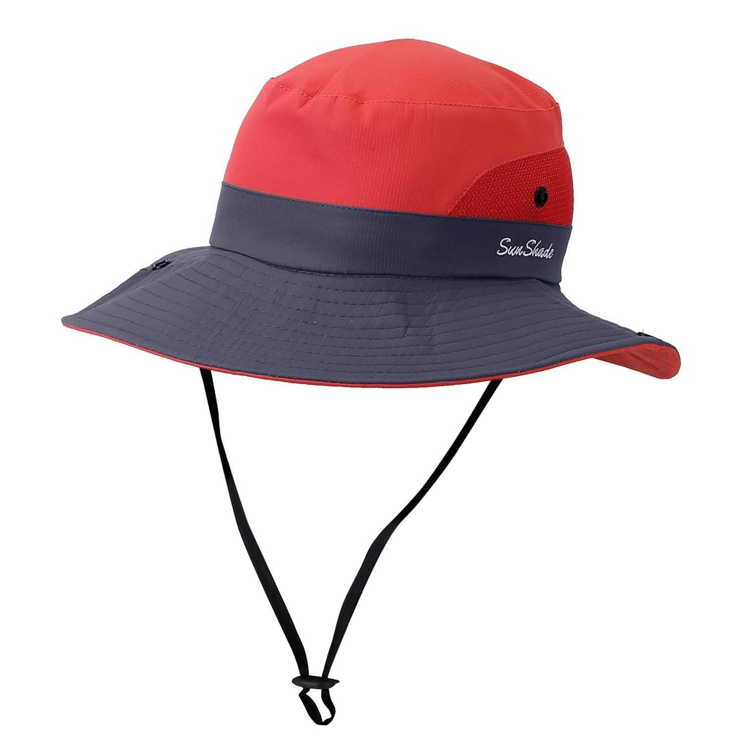Women Summer Sun Bucket Hats Foldable Red Hats - Tophatter Daily Deals