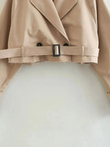 Women Vintage Streetwear Double Breasted Long Sleeve Top Coats & Jackets - Tophatter Daily Deals