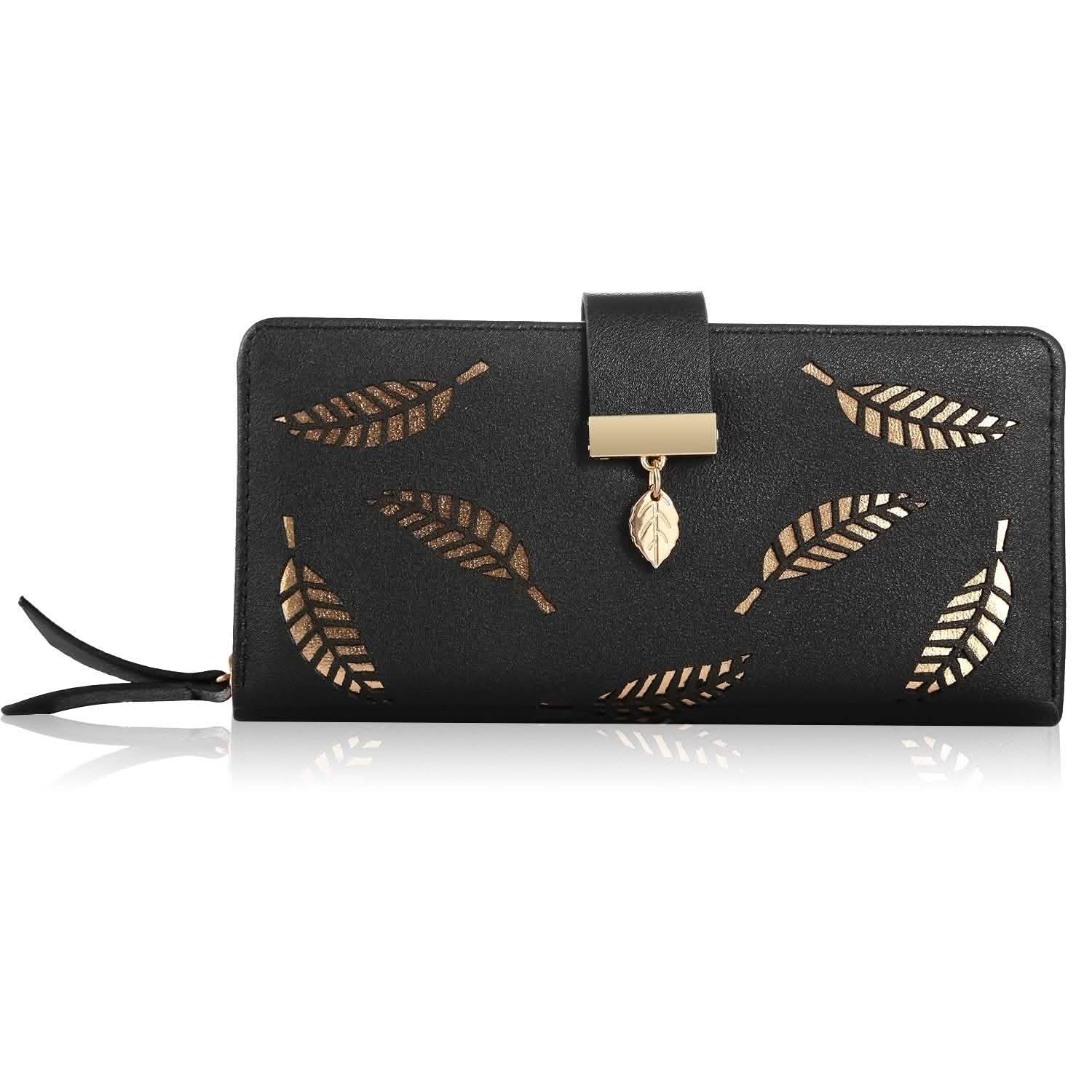 Women Wallet PU Leather Lady Long Purse Handbags & Wallets - Tophatter Daily Deals