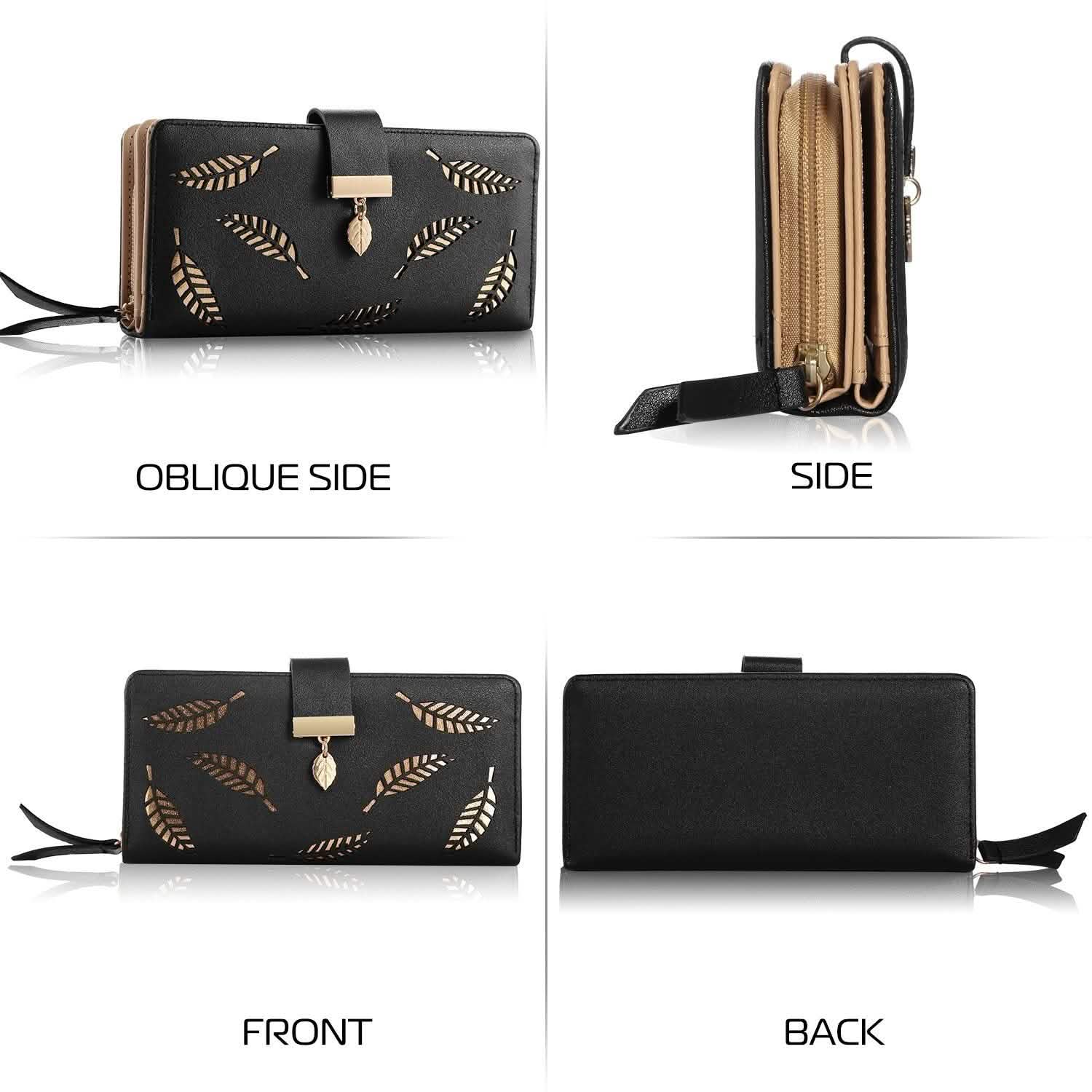 Women Wallet PU Leather Lady Long Purse Handbags & Wallets - Tophatter Daily Deals