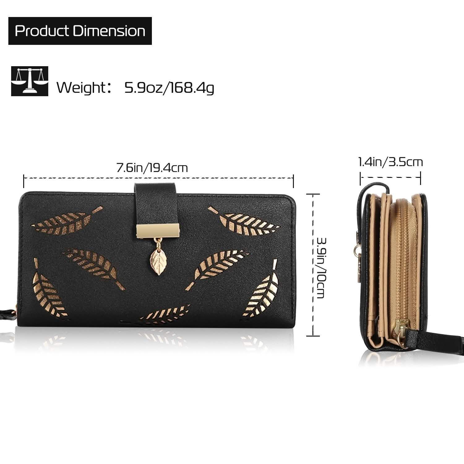 Women Wallet PU Leather Lady Long Purse Handbags & Wallets - Tophatter Daily Deals