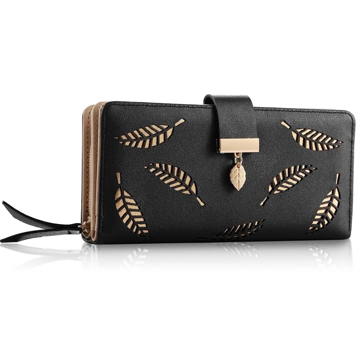 Women Wallet PU Leather Lady Long Purse Handbags & Wallets - Tophatter Daily Deals