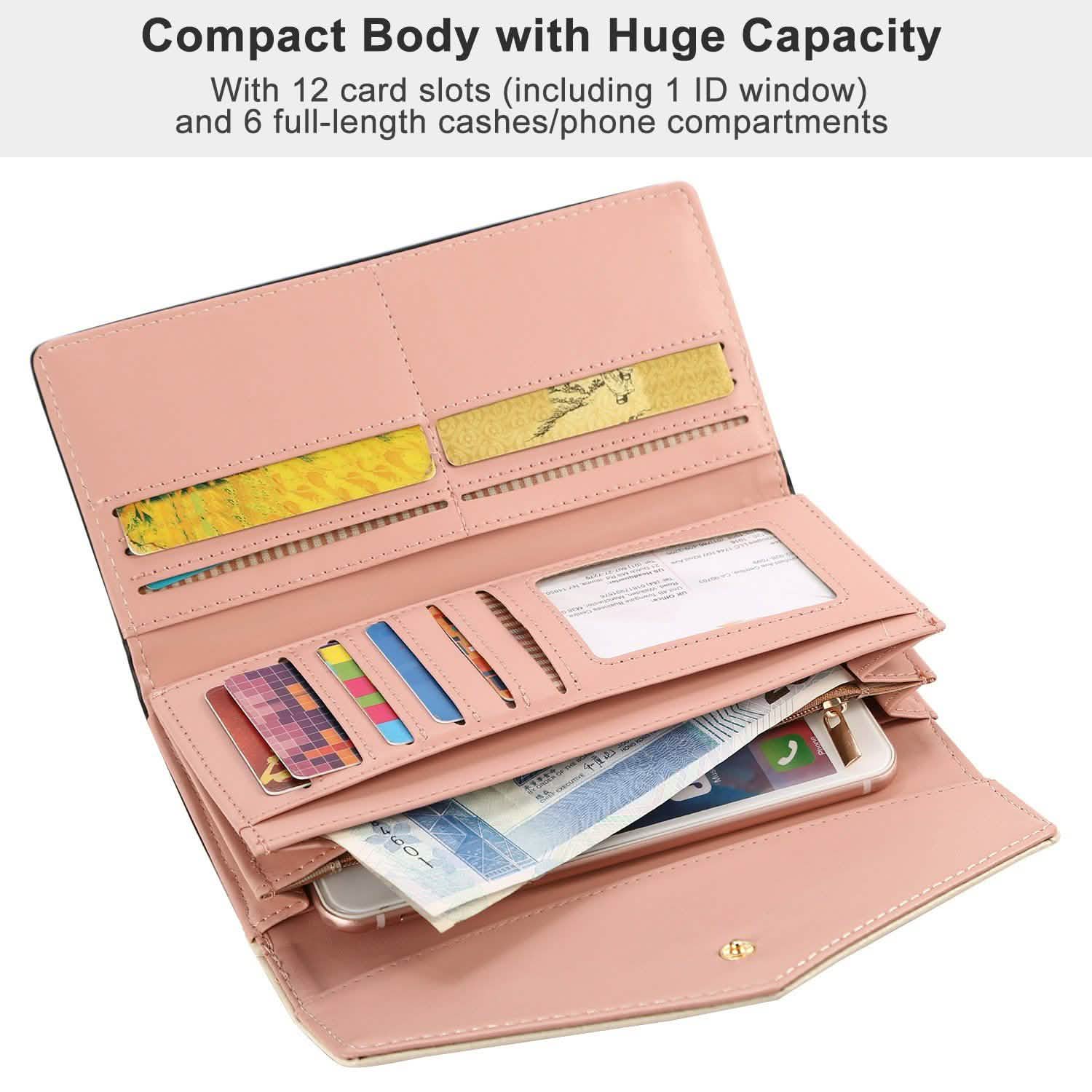 Women Wallet Soft Leather Trifold Clutch Purse Handbags & Wallets - Tophatter Daily Deals