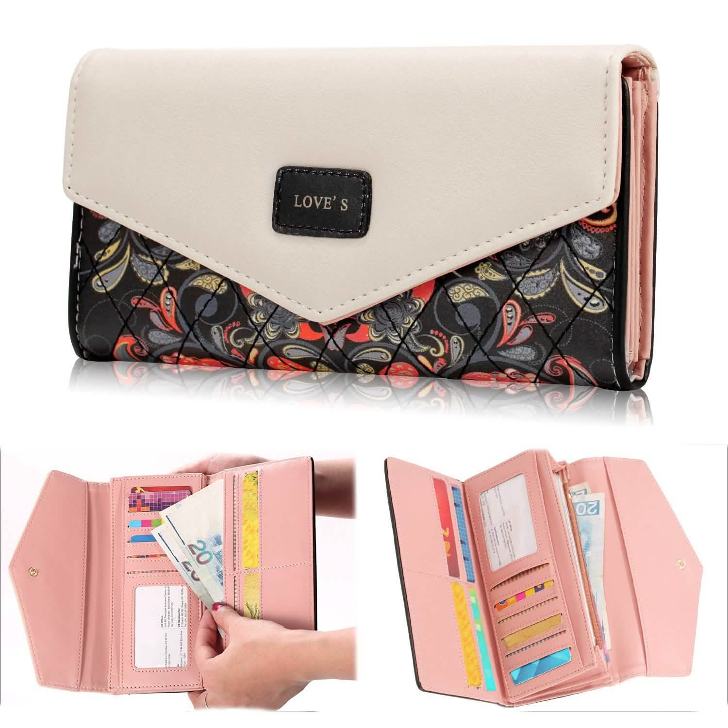 Women Wallet Soft Leather Trifold Clutch Purse Handbags & Wallets - Tophatter Daily Deals