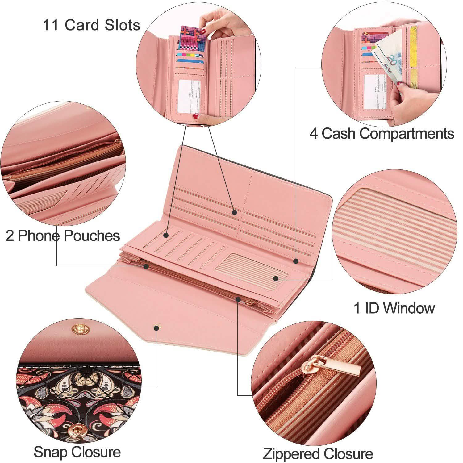 Women Wallet Soft Leather Trifold Clutch Purse Handbags & Wallets - Tophatter Daily Deals