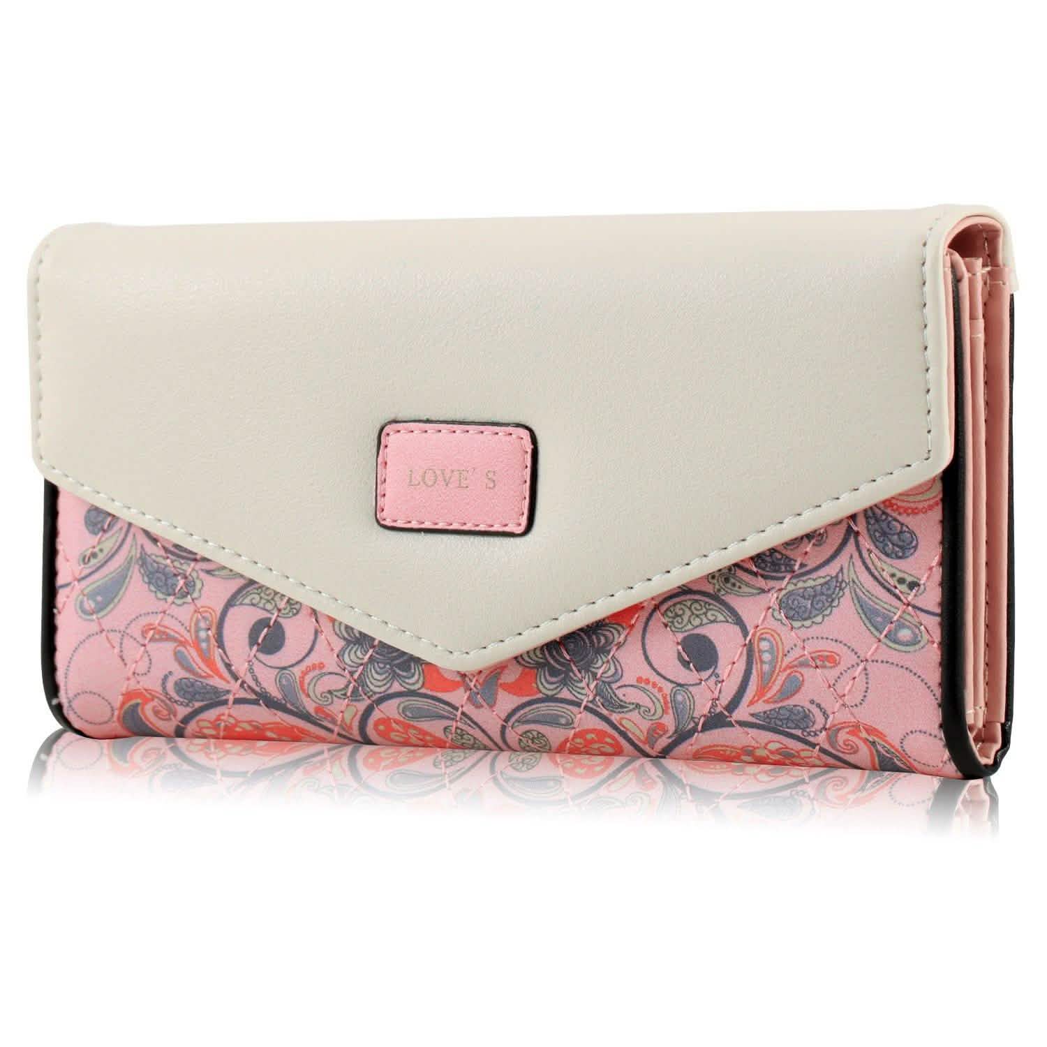 Women Wallet Soft Leather Trifold Clutch Purse Pink Handbags & Wallets - Tophatter Daily Deals