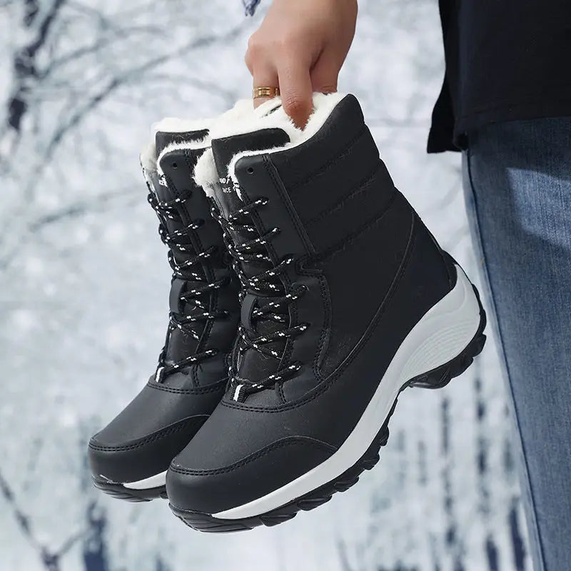 Women Wedges Waterproof Thigh Snow Boots Snow Boots - Tophatter Daily Deals