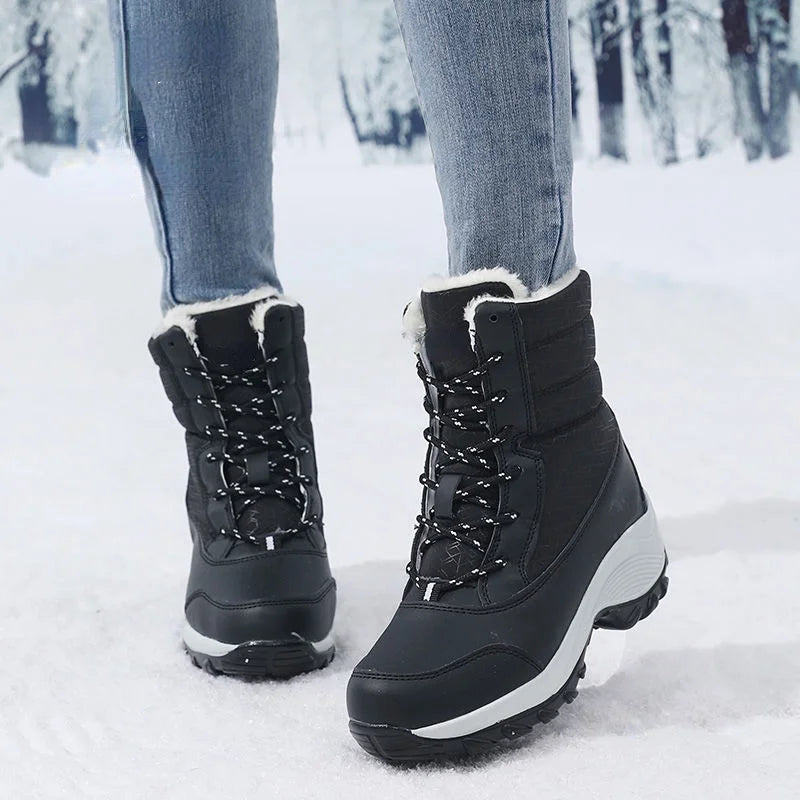 Women Wedges Waterproof Thigh Snow Boots Snow Boots - Tophatter Daily Deals