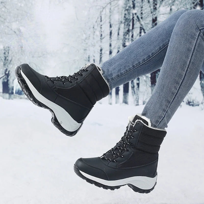 Women Wedges Waterproof Thigh Snow Boots Snow Boots - Tophatter Daily Deals
