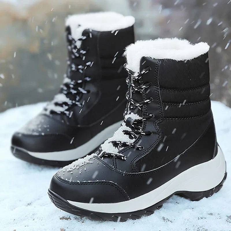 Women Wedges Waterproof Thigh Snow Boots Snow Boots - Tophatter Daily Deals