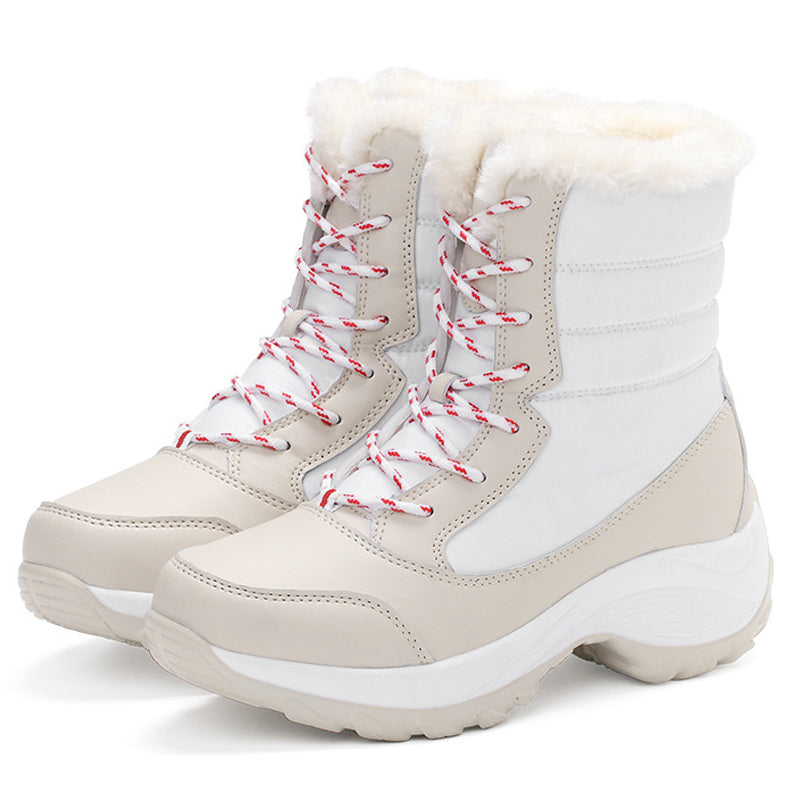 Women Wedges Waterproof Thigh Snow Boots White Snow Boots - Tophatter Daily Deals
