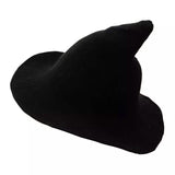 Women Winter Warm Knitted Wool Witch Hat Cap Black Hats - Tophatter Daily Deals