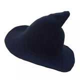 Women Winter Warm Knitted Wool Witch Hat Cap Blue Hats - Tophatter Daily Deals