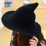 Women Winter Warm Knitted Wool Witch Hat Cap Hats - Tophatter Daily Deals