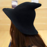 Women Winter Warm Knitted Wool Witch Hat Cap Hats - Tophatter Daily Deals