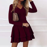 Women's A Line Dress Short Mini Dress Wine Red Women's Dresses - Tophatter Daily Deals
