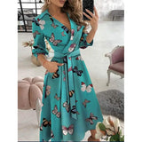 Women's A Line Dress Butterfly Print Women's Dresses - Tophatter Daily Deals