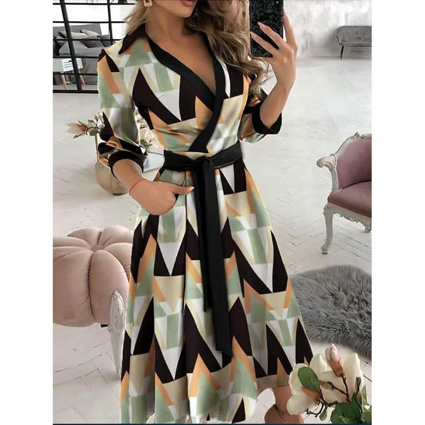 Women's A Line Dress Diamond Printing Women's Dresses - Tophatter Daily Deals
