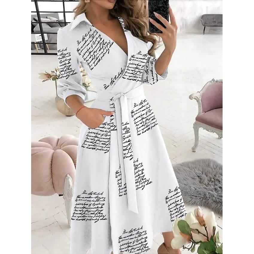 Women's A Line Dress Letter Printing Women's Dresses - Tophatter Daily Deals