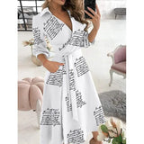 Women's A Line Dress Letter Printing Women's Dresses - Tophatter Daily Deals