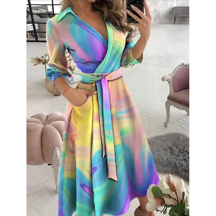 Women's A Line Dress Tie Dye Women's Dresses - Tophatter Daily Deals
