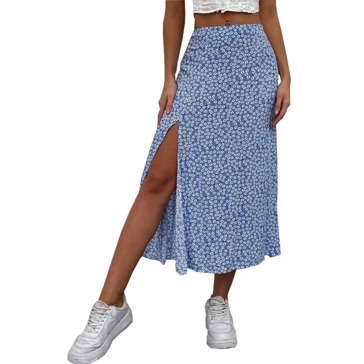 Women's A Line Long Skirt Blue Women's Bottoms - Tophatter Daily Deals