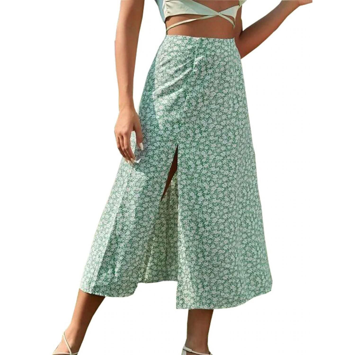 Women's A Line Long Skirt Green Women's Bottoms - Tophatter Daily Deals